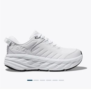Hoka Bondi SR White Leather Anti Slip